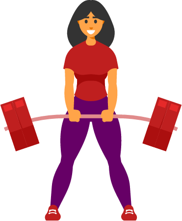 Female Weightlifter Performing Deadlift