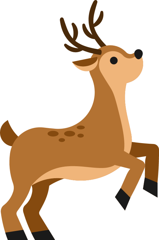 Festive Reindeer in Motion