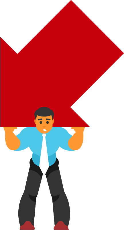 Financial Crisis Depiction with Arrow Burden