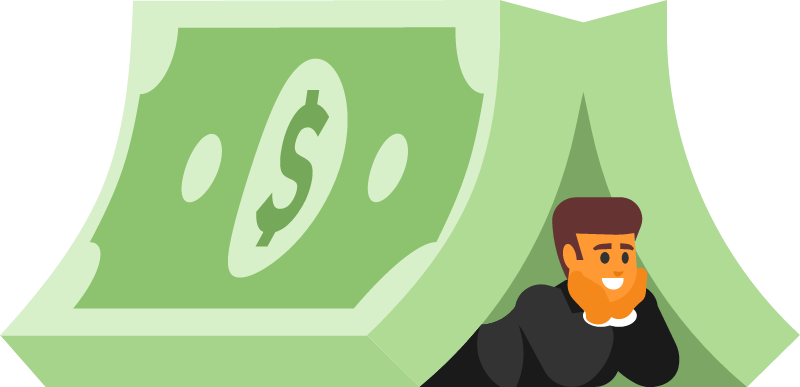 Financial Protection Concept with Money Shield