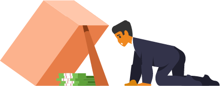 Financial Trap Depiction with Lure of Wealth
