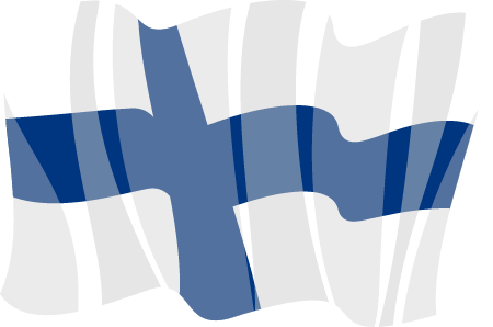 Finnish National Flag Waving Gracefully