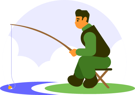 Fisherman Casting Rod to Catch Fish
