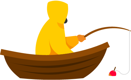 Fisherman Catching Fish in the River