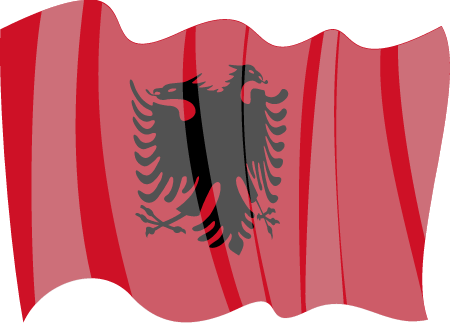 Flag of Albanian Republic Waving