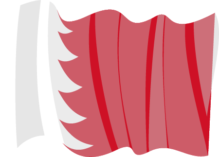Flag of Bahrain Moving in Breeze