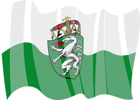 Flag of Styria State Waving Proudly
