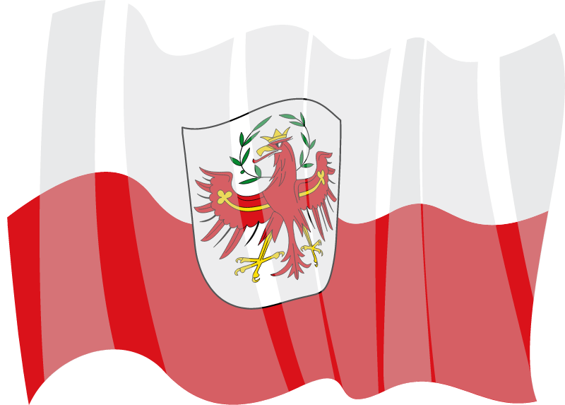 Flag of Tyrol State Fluttering