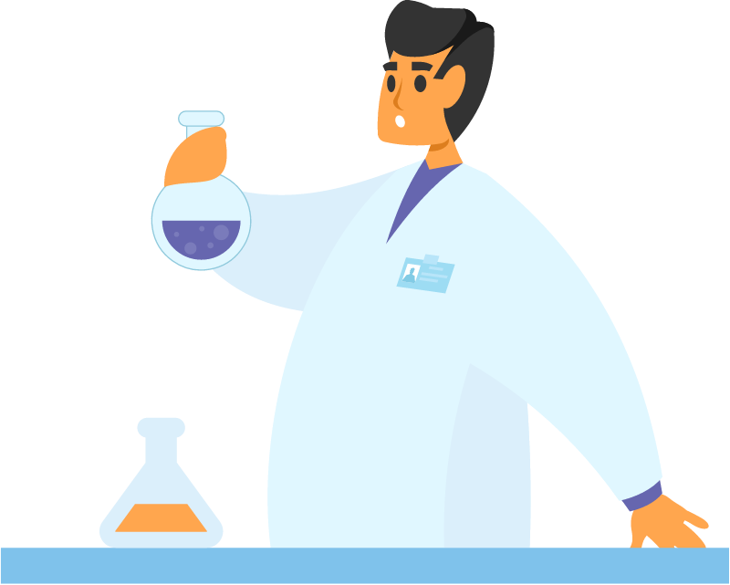 Focused Scientist in the Lab