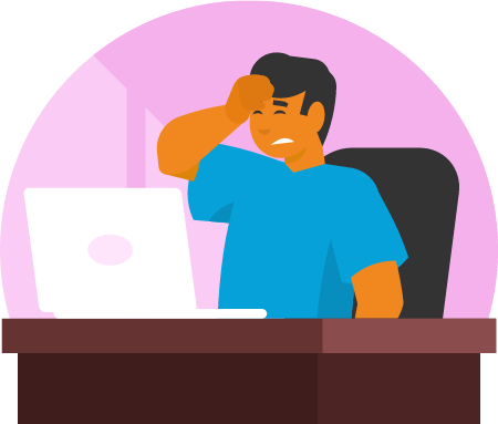 Frustrated Man Realizing an Error
