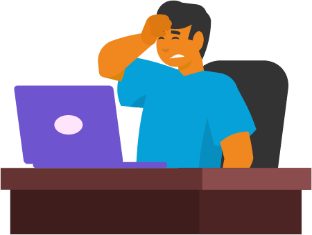 Frustrated Man Realizing an Error