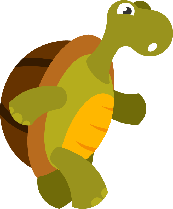 Funny Running Turtle 