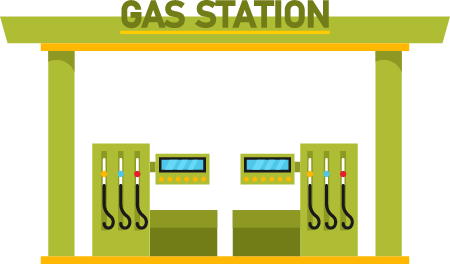 Gas Filling Station Depicted Elegantly