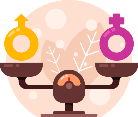 Gender Equality Concept Illustrated Gracefully