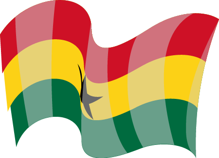 Ghanaian National Flag Waving Elegantly