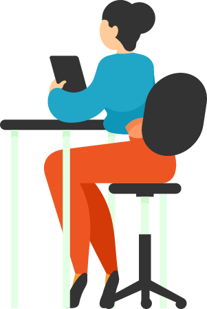 Girl Browsing on a Computer Tablet