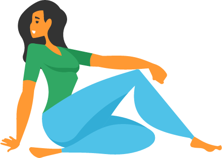 Girl Doing Yoga Poses for Relaxation