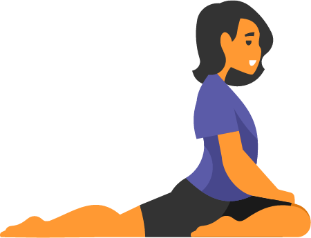 Girl Practicing Yoga in Pose