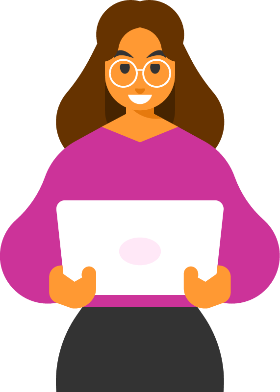 Girl with Tablet Ready for Use