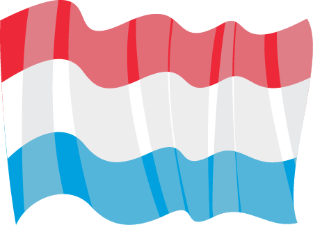 Grand Duchy of Luxembourg National Flag Waving