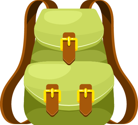 Green Backpack Ready for Hiking Adventures