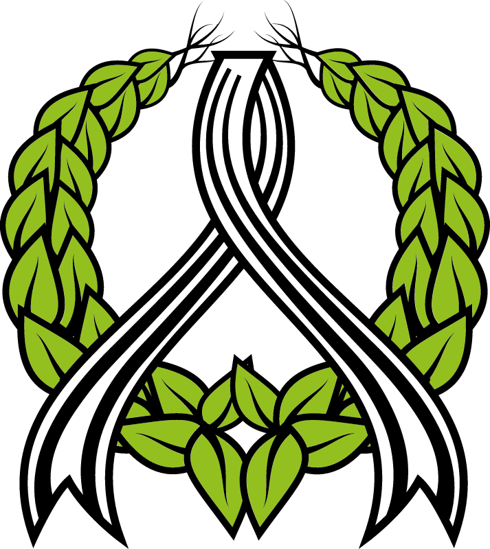 Green Wreath with Ribbon for Memorial