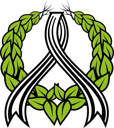 Green Wreath with Ribbon for Memorial