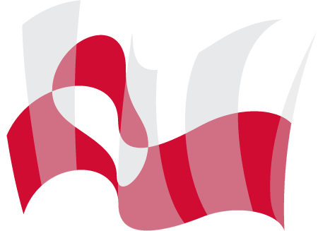 Greenland National Flag Waving Elegantly