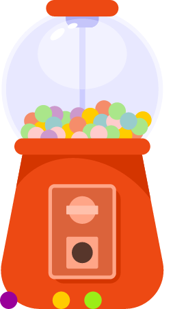 Gumball Machine Offering Sweet Treats