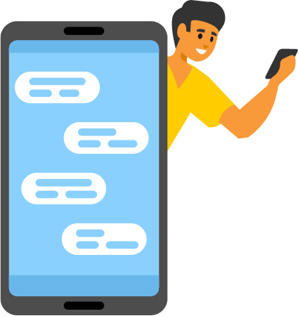 Guy Chatting on Phone with Ease