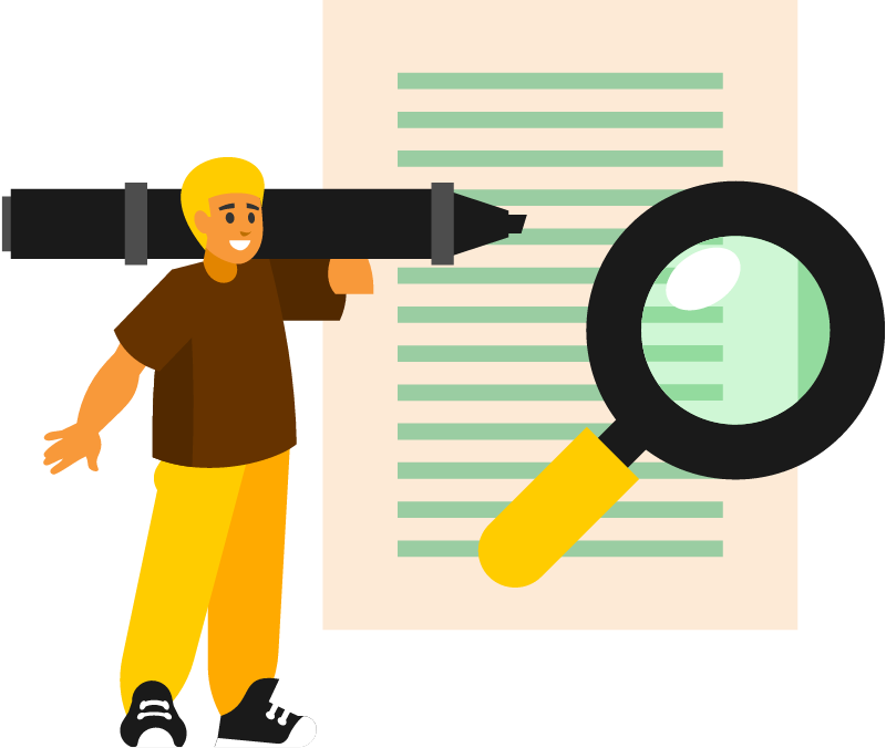 Guy Holding Oversized Marker for Creative Work