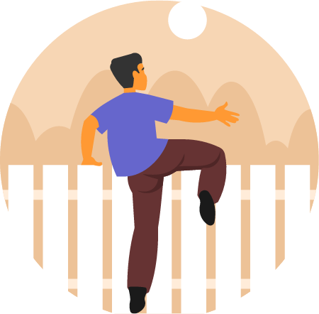 Guy Leaping Over Fence Gracefully