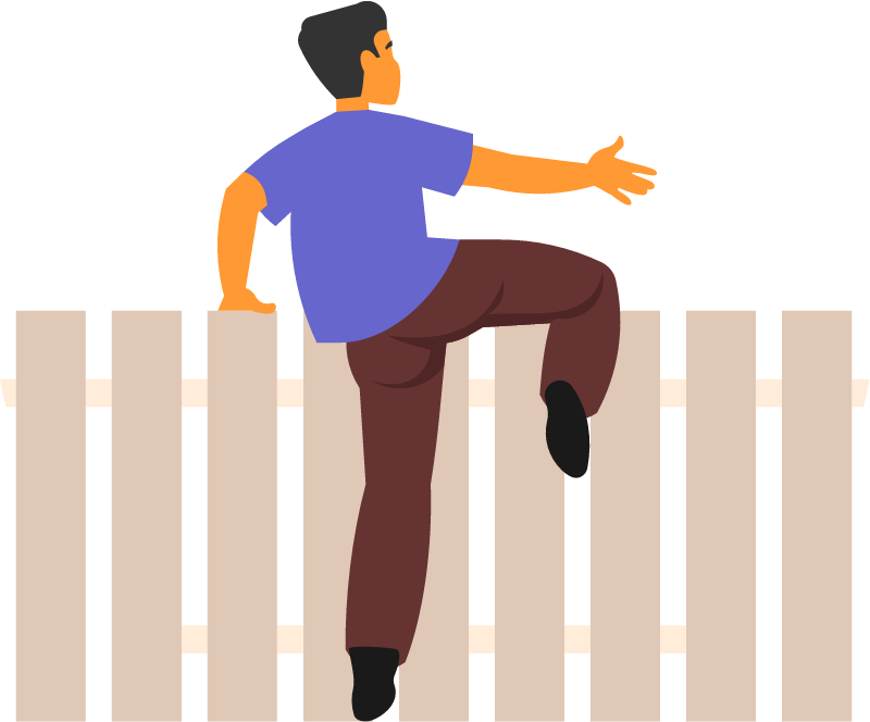 Guy Leaping Over Fence Gracefully