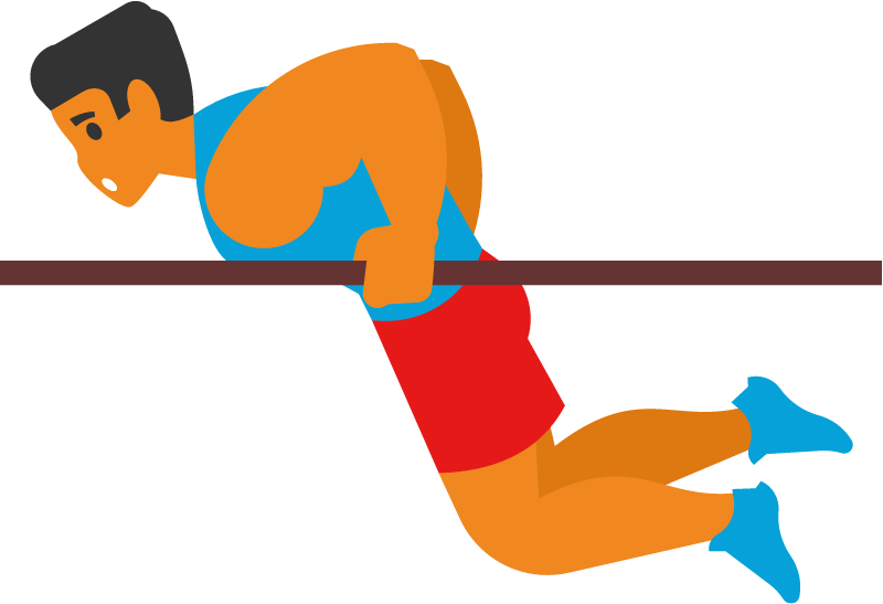 Gymnast Performing on Bars