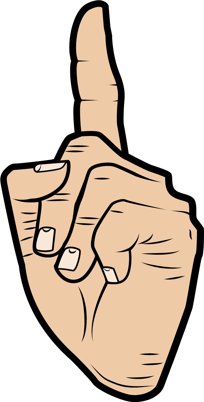 Hand Gesture Pointing Forward