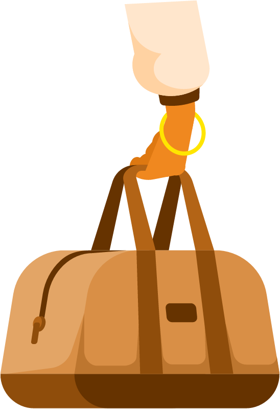 Hand Holding Travel Bag for Journey
