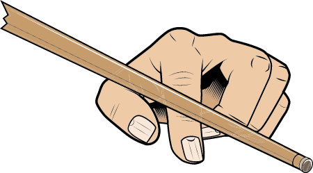 Hand with Cue Focusing on Pool Target