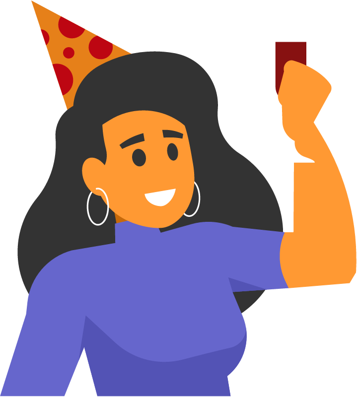 Happy Girl with Glass of Wine at Party