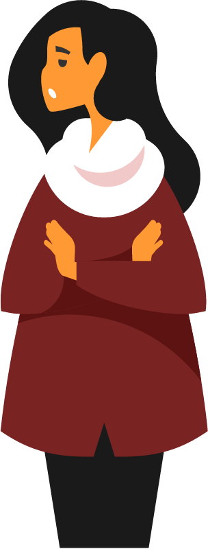 Haughty Girl with Confident Posture