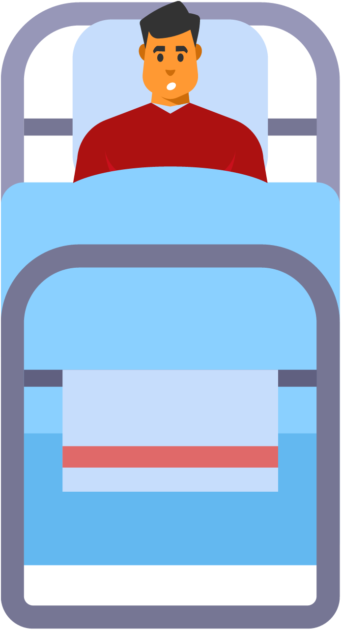 Hospitalized Patient Resting