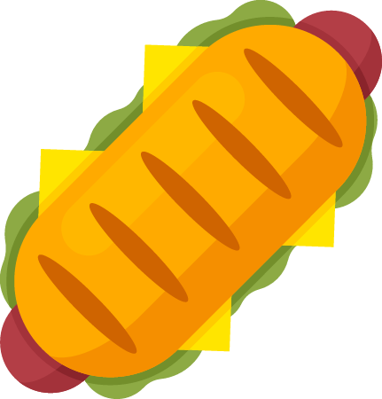 Hot Dog with Toppings Ready to Eat