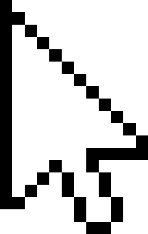 Hovering Pixel-Themed Mouse Cursor