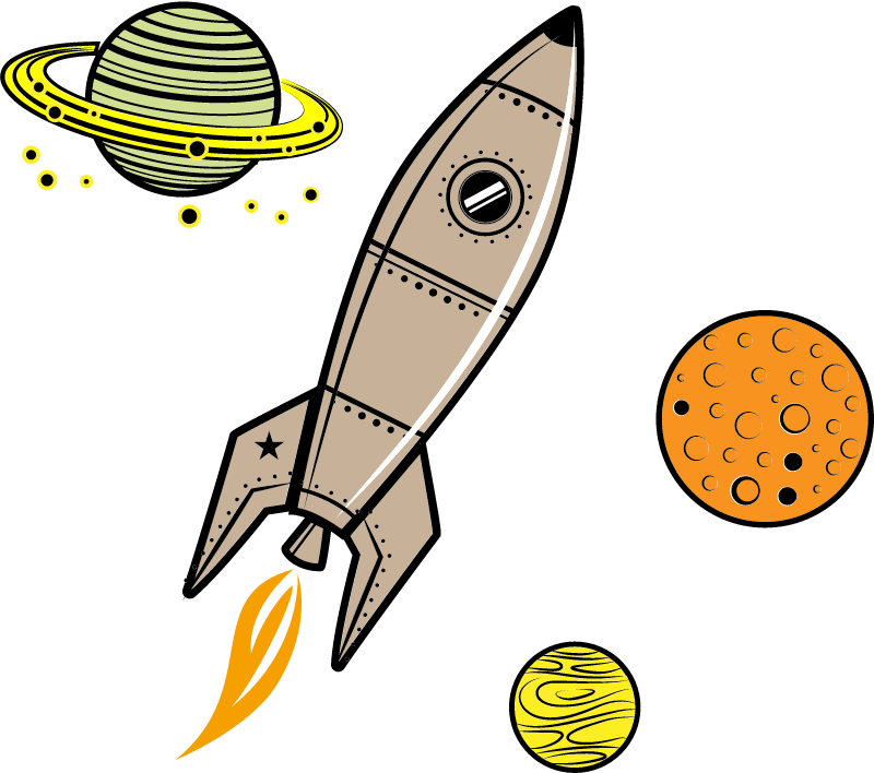 Interplanetary Rocket Launch with Planets