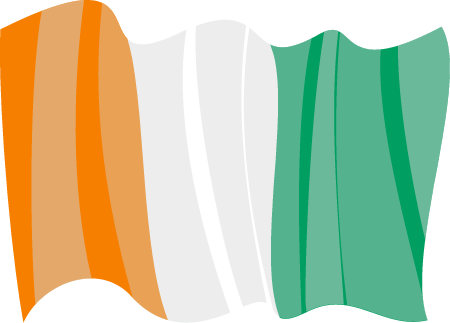 Ivory Coast National Flag Waving Gracefully