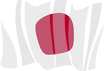 Japanese National Flag Moving Gracefully