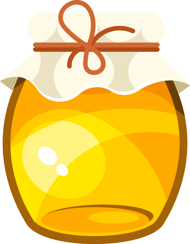 Jar of Honey Displayed Sweetly
