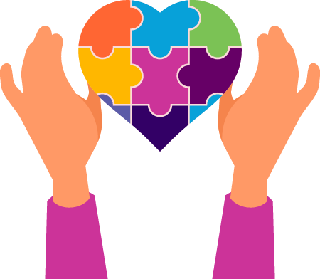 Jigsaw Pieces Heart Assembling Symbolically