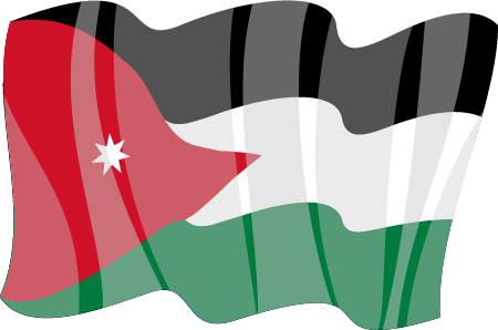 Jordanian National Flag in Motion