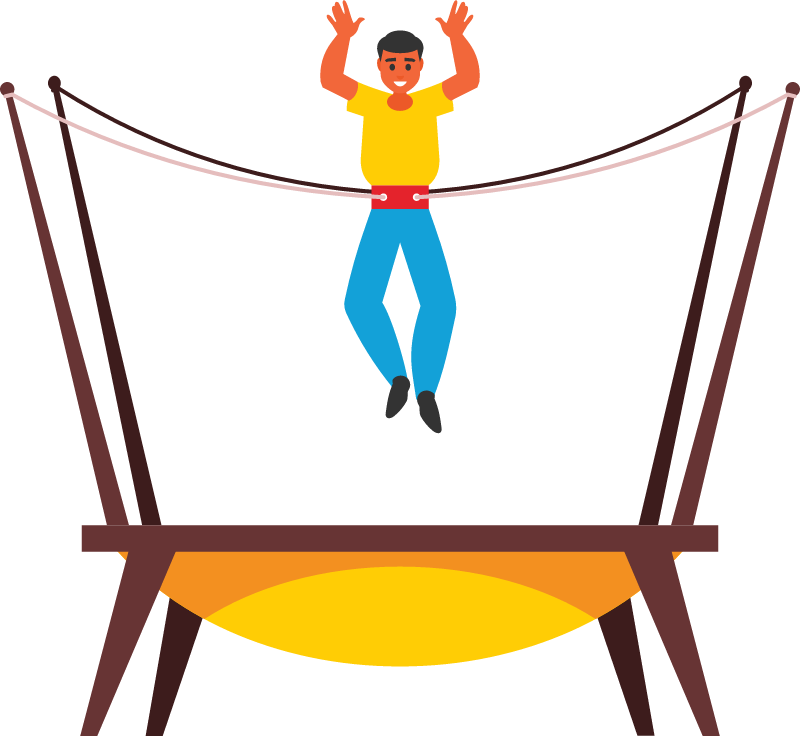 Jumping on a Trampoline with Energy