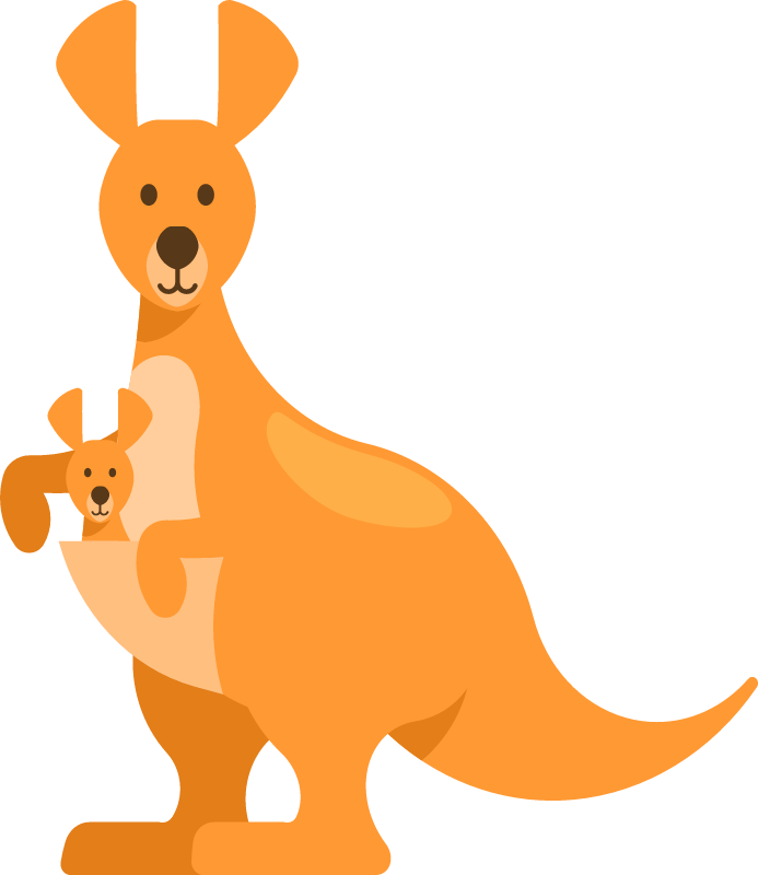 Kangaroo with Offspring in Pouch